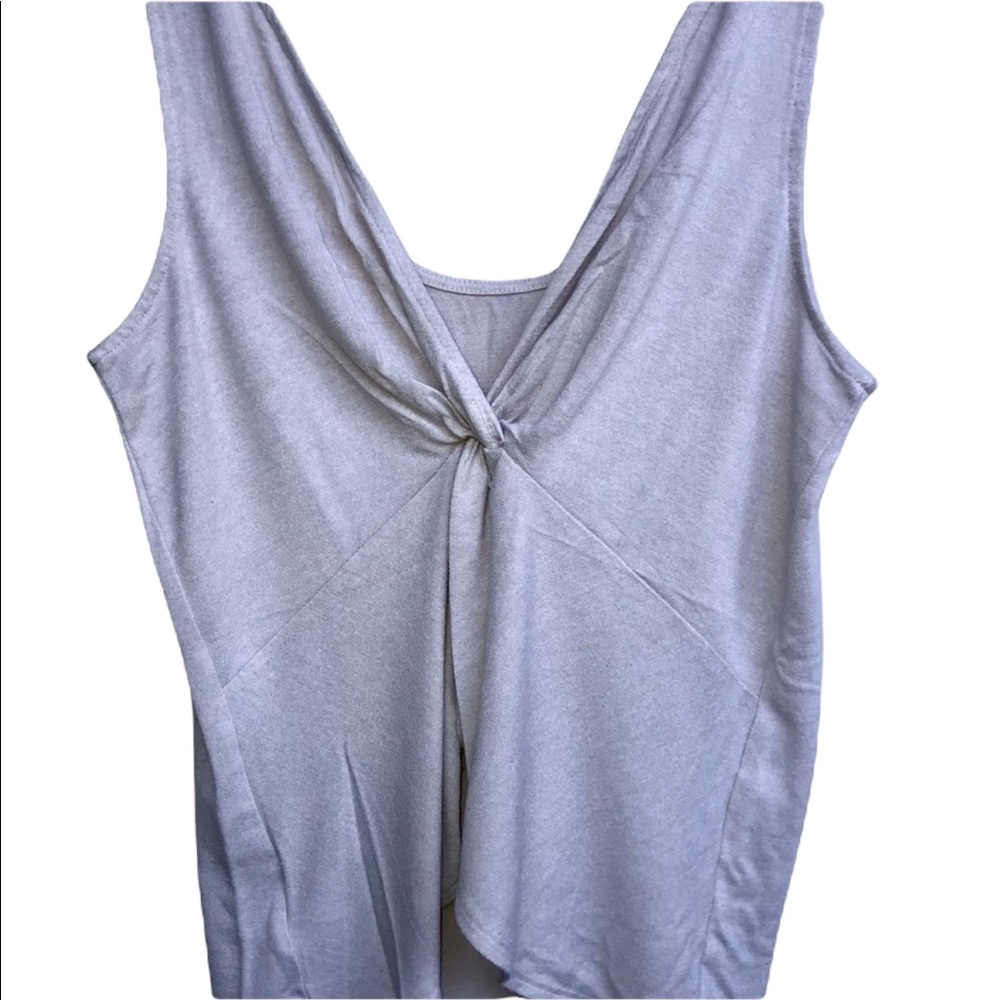 Express One Eleven Cream Openback Tank Top Size Medium
